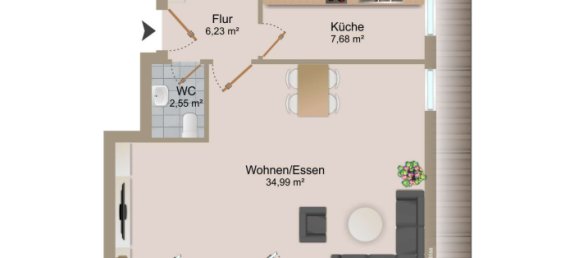 1 Schlafzimmer Wohnung in Harburg, Germany, Nr. 56625 2