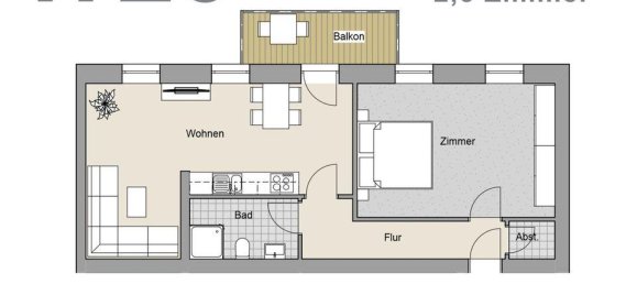 Квартира с 2 комнатами в Тиргартен, Германия № 231324 14