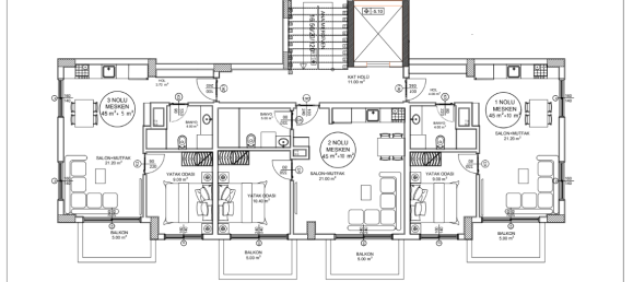 Wohnung 1+1 in Konakli, Turkey, Nr. 31323 11