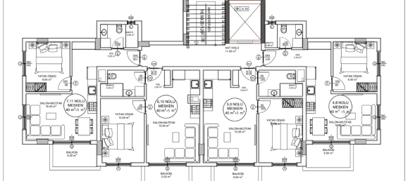 Wohnung 1+1 in Konakli, Turkey, Nr. 31323 12