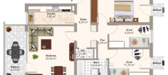 Apartamento de 3 dormitorios en Dachau, Germany No. 87668 12