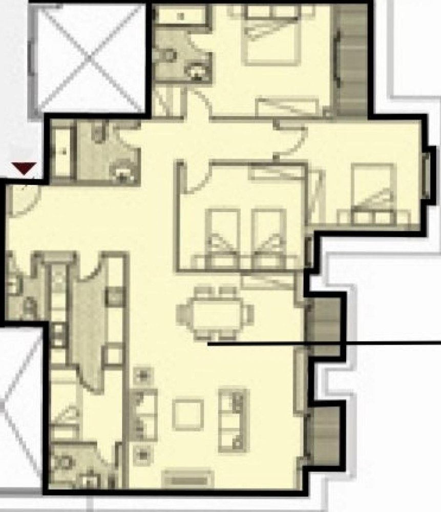 3 Schlafzimmer Eigentumswohnung in El Alamein, Egypt, Nr. 250