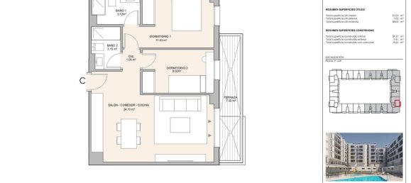 2 غرف نوم شقة في Getafe, Spain رقم 148526 2