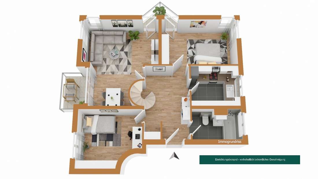 Дуплекс с 6 комнатами в Райниккендорф, Германия № 230624