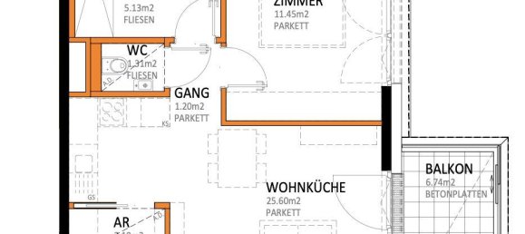 2 rooms Apartment in Favoriten, Austria No. 121606 14