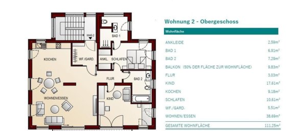 3-Zimmer Wohnung in Landshut, Germany, Nr. 258349 7