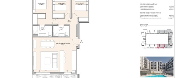 3 chambres Appartement à Getafe, Spain No. 152680 2