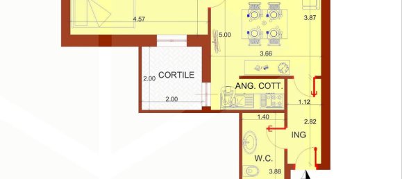 2غرفة شقة في Bari, Italy رقم 33887 46