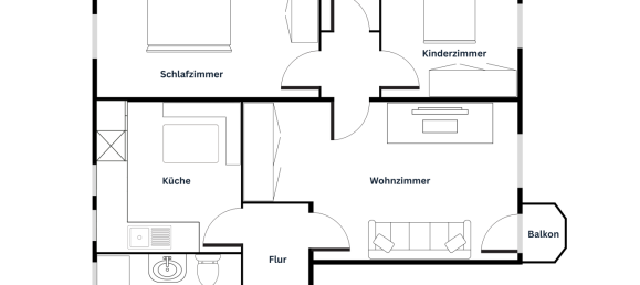 Квартира с 2 спальнями в Мюнхен, Германия № 347403 16