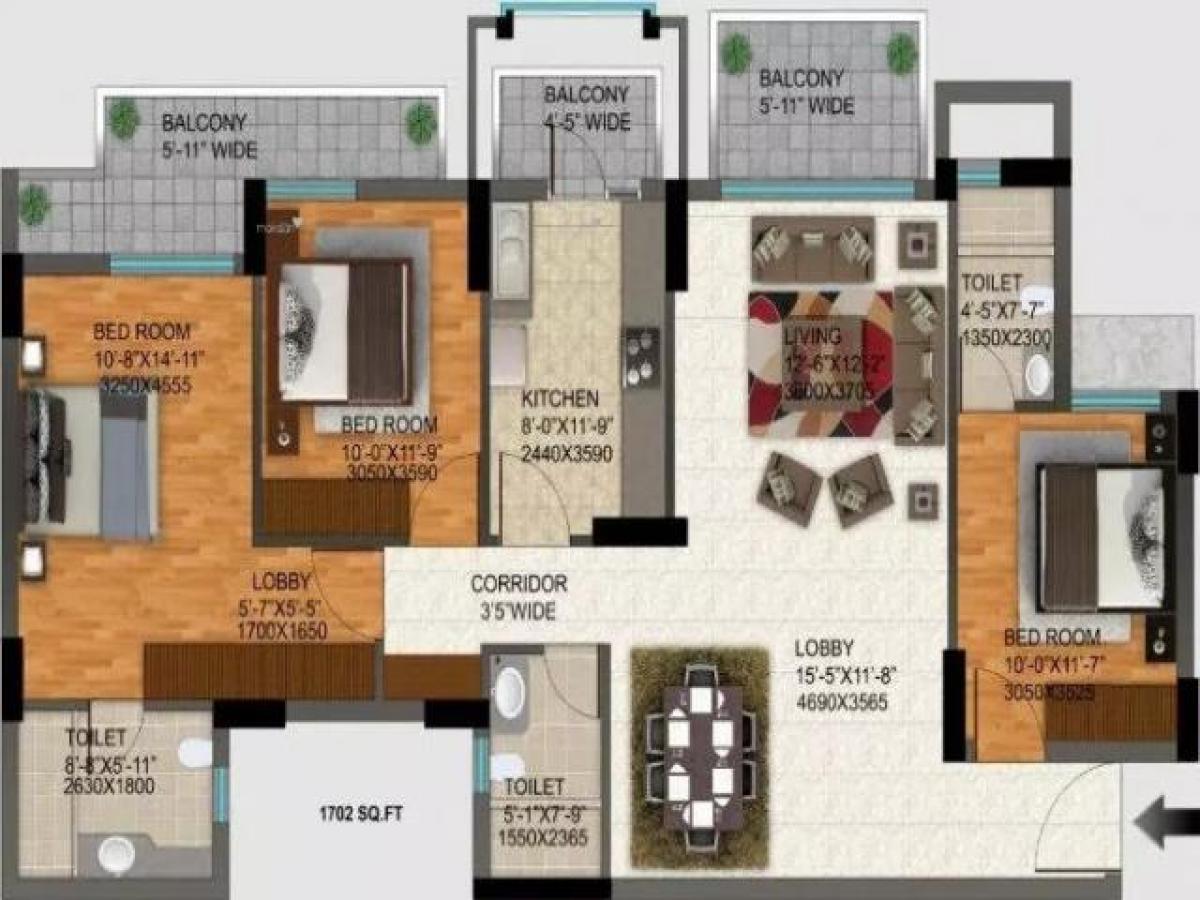 3 bedrooms House in Gurgaon, India No. 3759