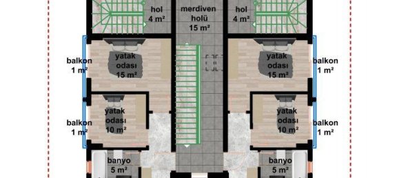 Квартира с 2 комнатами в Кестель, Турция № 9993 20