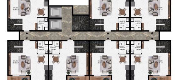 Квартира 1+1 в Конаклы, Турция № 31287 25