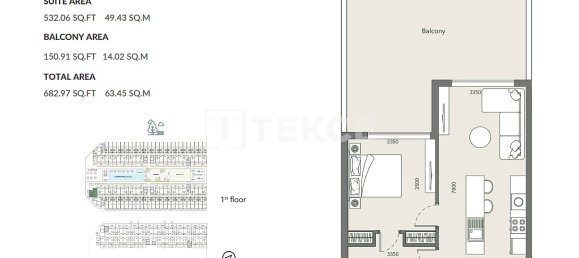 1 bedroom Apartment for sale in Dubai Studio City, Dubai, UAE № 203411 16