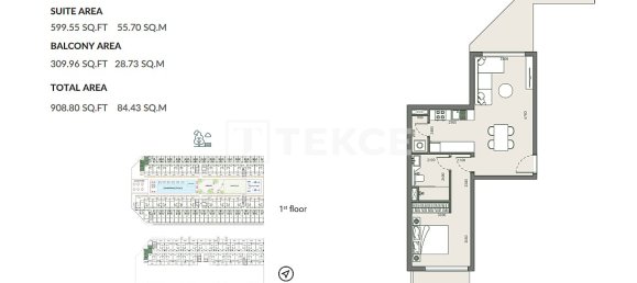 1 bedroom Apartment for sale in Dubai Studio City, Dubai, UAE № 203411 17
