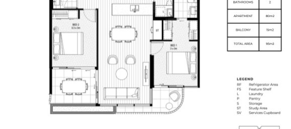 Квартира с 2 спальнями в Southport, Австралия № 628 23