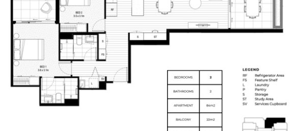 Квартира с 2 спальнями в Southport, Австралия № 628 22