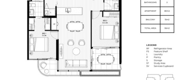 Квартира с 2 спальнями в Southport, Австралия № 628 21