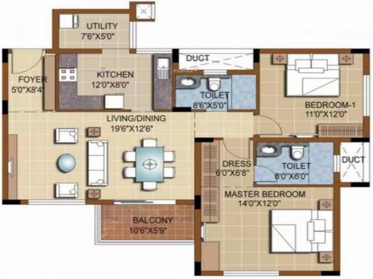 Casa de 2 dormitorios en Bangalore, India No. 44484