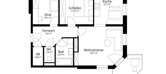 Apartamento de 3 habitaciónes en Upper Austria, Austria No. 214759 9