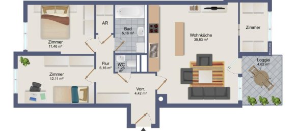 3 bedrooms Apartment in Favoriten, Austria No. 187003 12
