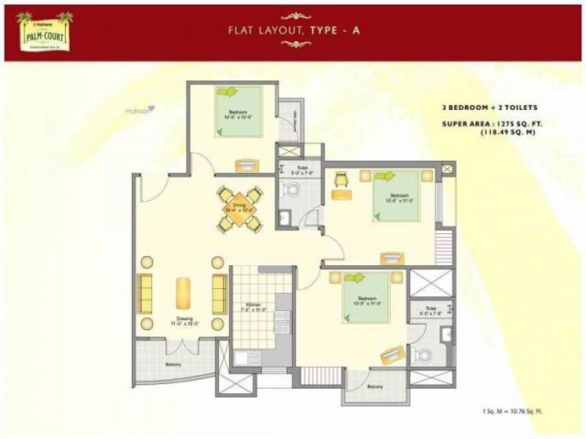 Casa T3 em Ghaziabad, India N.º 56470