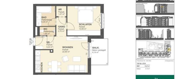 2 rooms Apartment in Vienna, Austria No. 150342 21