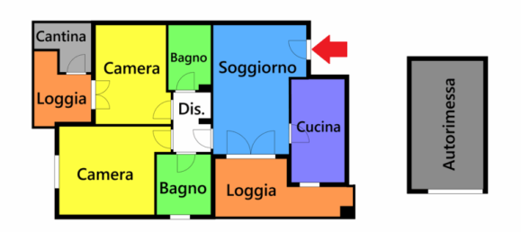 2 غرف نوم شقة في Granarolo dell'Emilia, Italy رقم 282251 34