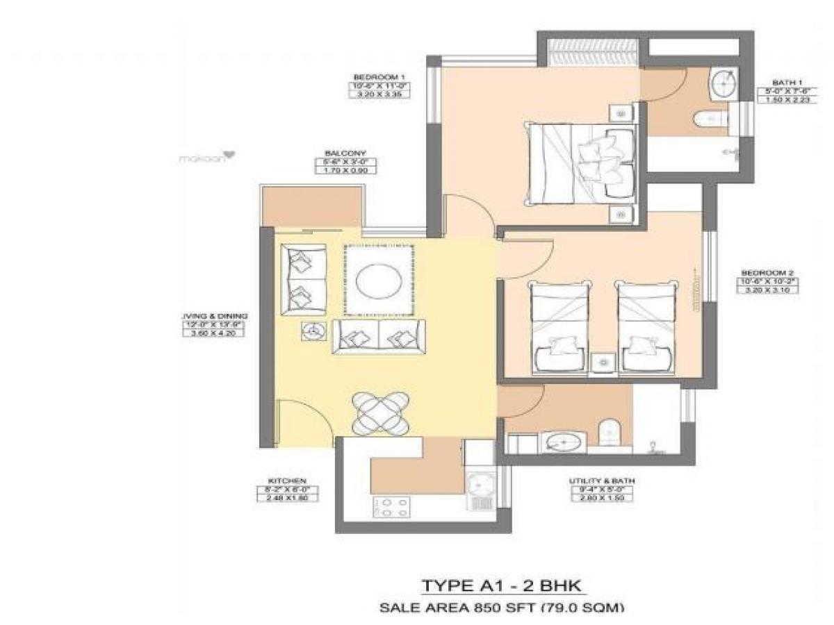 2 bedrooms House in Noida, India No. 17460