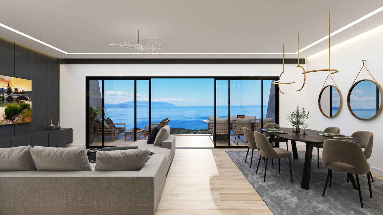 Apartment 3+1 in Marin Panorama, Kusadasi, Turkey No. 38758