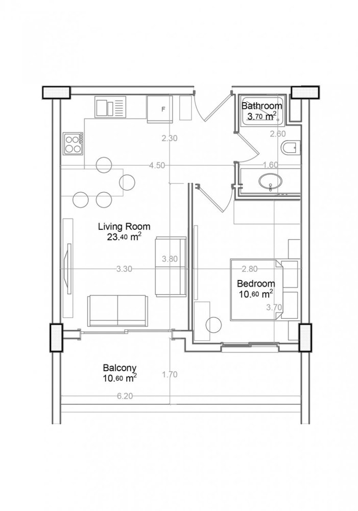 Apartment 1+1 in Yekta Green Life Gazipasa Residence, Gazipasa, Turkey No. 39572 1