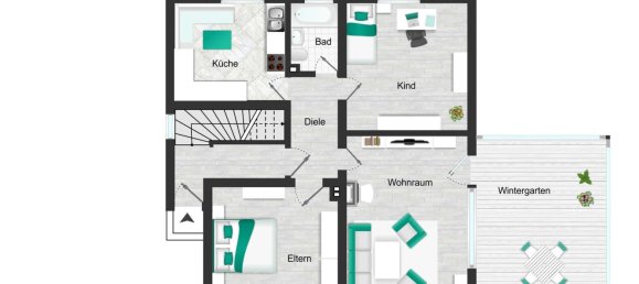 6غرفة منزل في Wetteraukreis, Germany رقم 106791 20
