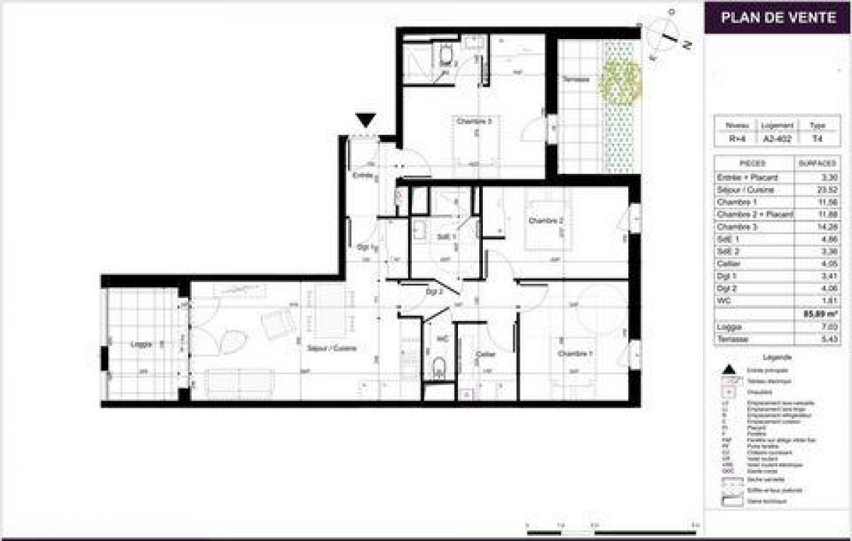 3 Schlafzimmer Eigentumswohnung in La Rochelle, France, Nr. 33846