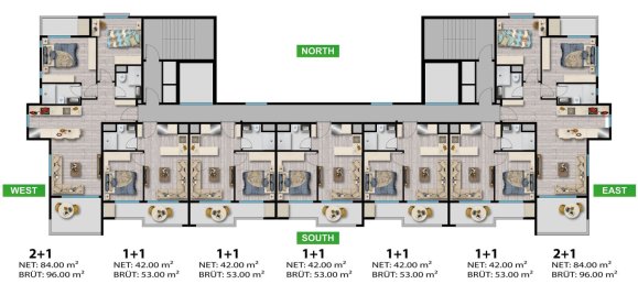 Apartment 1+1 in Mersin, Turkey No. 15445 9