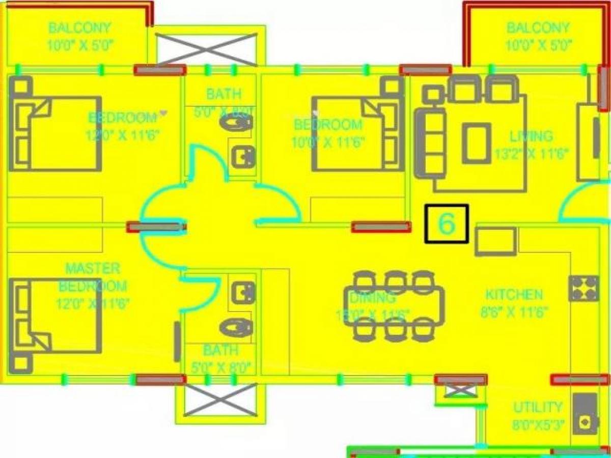 Дом с 3 спальнями в Бангалор, Индия № 2024