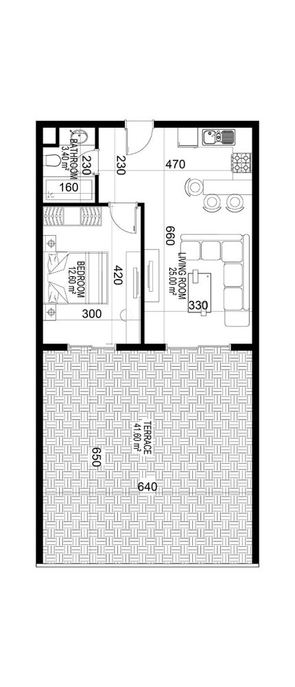 Квартира 1+1 в Yekta Kingdom Premium, Махмутлар, Турция № 36338 1