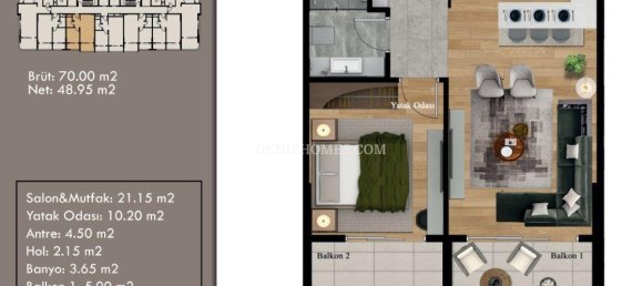 Villa de 5 divisões em Erdemli, Turkey N.º 31762 15