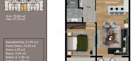 Villa de 5 divisões em Erdemli, Turkey N.º 31762 14