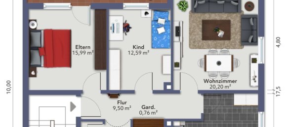 1 Schlafzimmer Wohnung in Günzburg, Germany, Nr. 230827 18