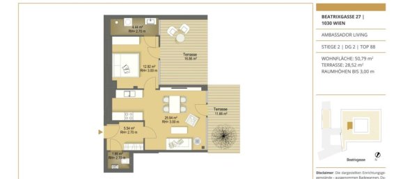 2-Zimmer Penthouse in Wien, Austria, Nr. 215280 4