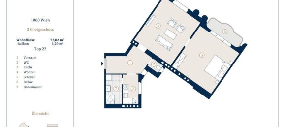 2 rooms Apartment in Mariahilf, Austria No. 242612 12