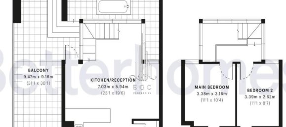Дуплекс с 2 спальнями в Al Raha Beach, ОАЭ № 39306 11