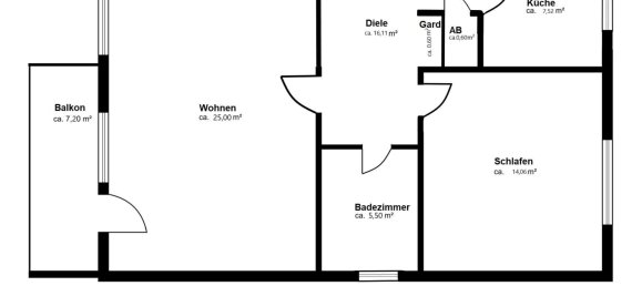 Квартира с 2 спальнями в Харбург, Германия № 232898 11