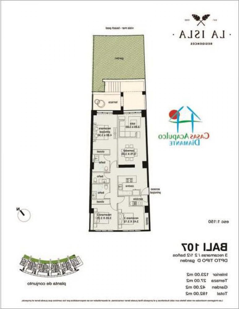 3 Schlafzimmer Wohnung in Guerrero, Mexico, Nr. 169918