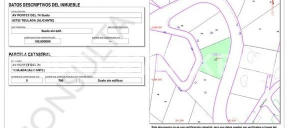  Land in Moraira, Spain No. 90057 4