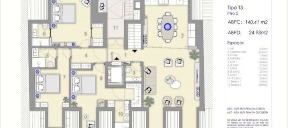 3 غرف نوم بانتهاوس في Lisbon, Portugal رقم 119049 32