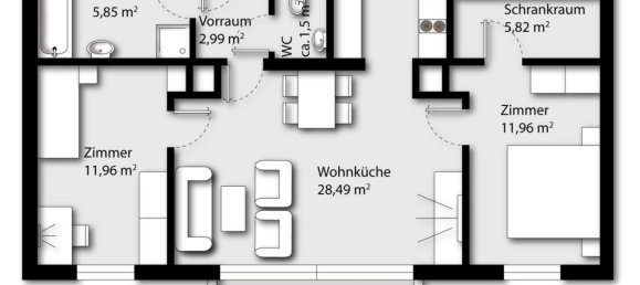 3 rooms Apartment in Dobling, Austria No. 142848 13