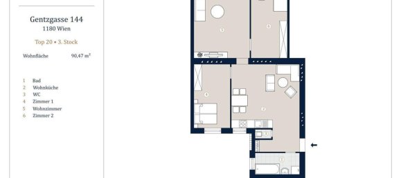 2 rooms Apartment in Wahring, Austria No. 131736 7