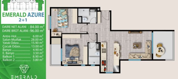 Studio in Mersin, Turkey, Nr. 15879 3