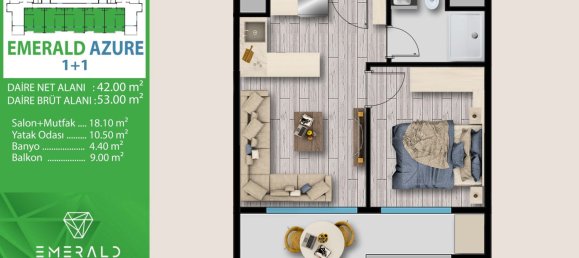 Studio in Mersin, Turkey, Nr. 15879 2