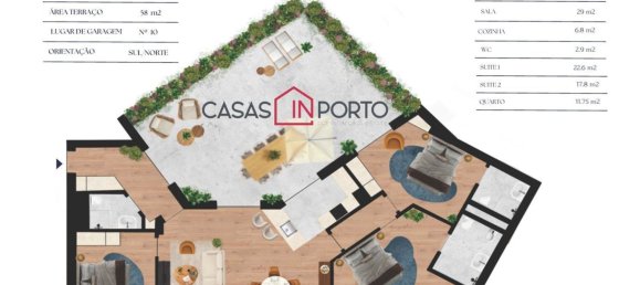 3 Schlafzimmer Wohnung in Porto, Portugal, Nr. 309859 7